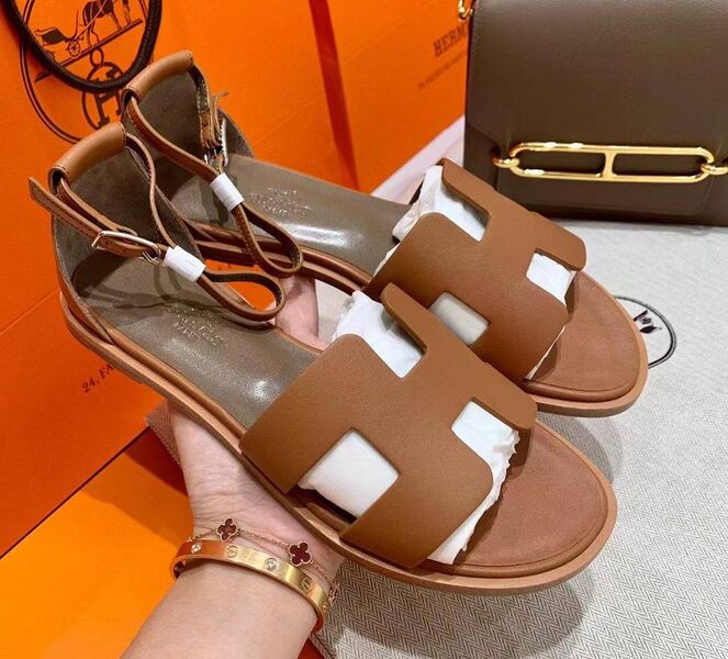 Босоножки Hermès женский кожа 4839