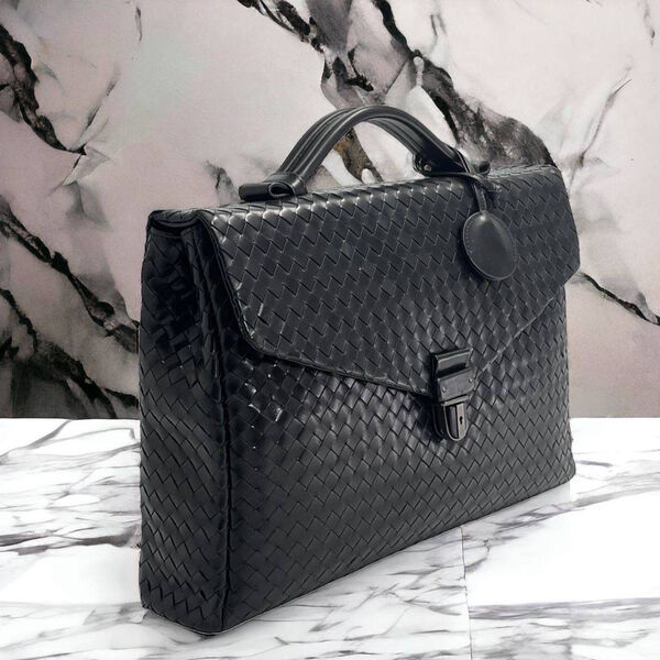 Мужской портфель Bottega Veneta мужской кожа черный 62002-10