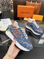 Кроссовки Louis Vuitton Neo Run Away женский кожа страуса голубой v7996763-1