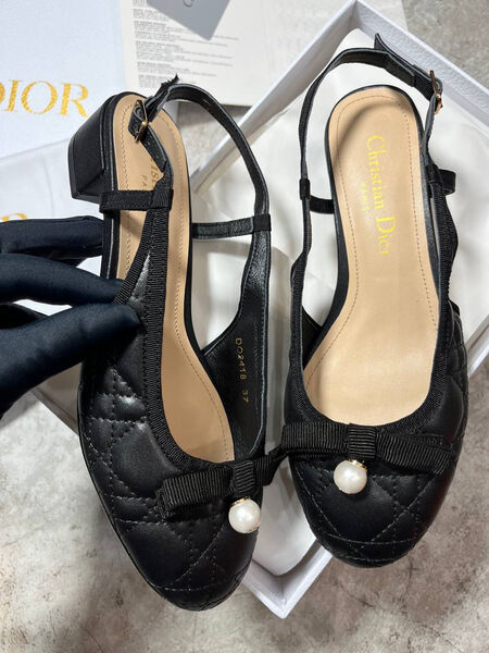 Туфли Christian Dior женский кожа черный 180392