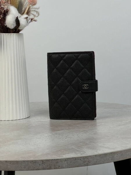 Кошелек Chanel женский кожа черный 153436-3