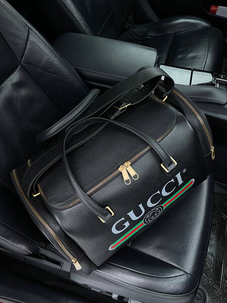 Дорожная сумка Gucci мужской кожа черный 113460-2