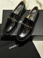 Лоферы Chanel женский кожа черный 156129-2