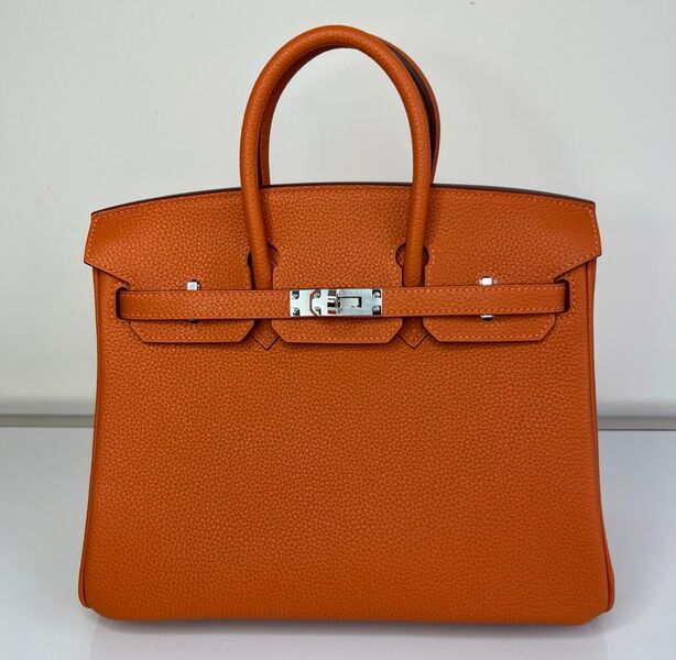Сумка Hermès Birkin 25 женский кожа оранжевый 139362
