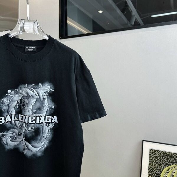 Футболка Balenciaga мужской черный -10