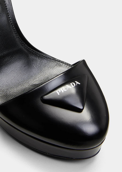 Туфли Prada женский кожа черный 80981-4