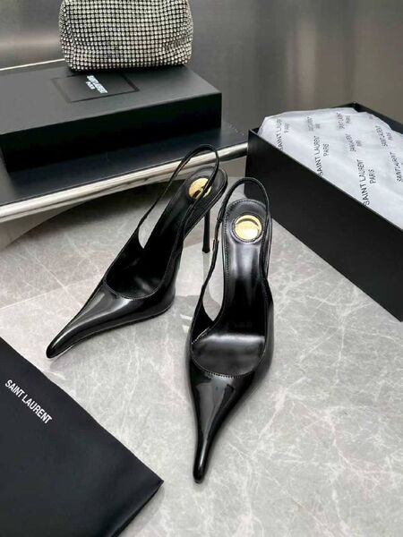 Женские туфли Saint Laurent женский кожа черный f3843227-1-5