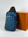 Мужская сумка слинг Louis Vuitton мужской кожа синий 136870-3