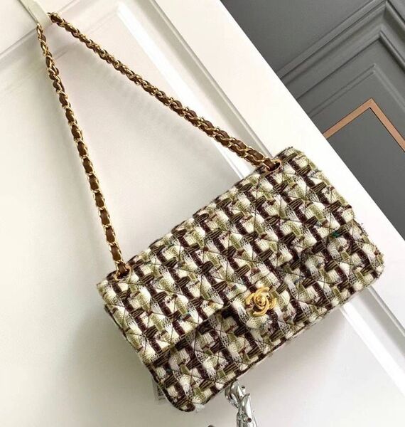 Сумка Chanel 2.55 женский твид белый 122265