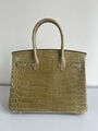 Сумка Hermès Birkin 30 женский кожа болотный 140343-3