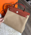 Сумка Hermèsherbag Zip женский кожа бордовый 123157-1