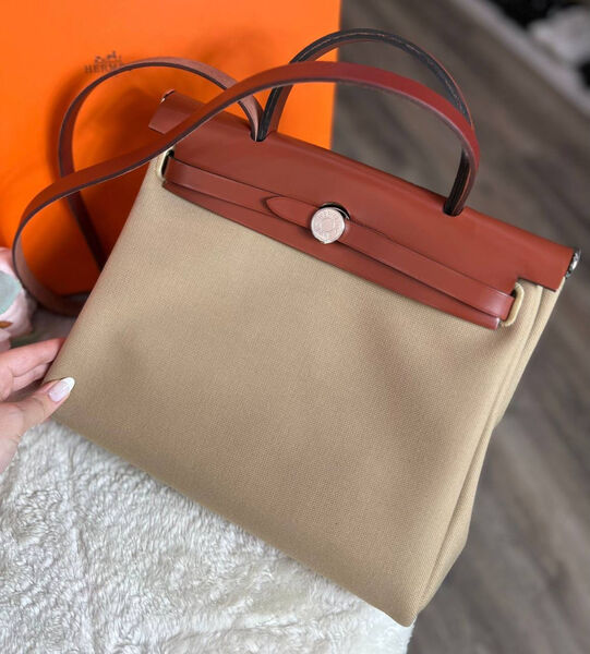 Сумка Hermèsherbag Zip женский кожа бордовый 123157