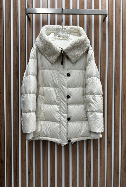 Пуховик Brunello Cucinelli женский белый 127623-3