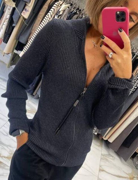 Кофта Brunello Cucinelli женский вязаная ткань графитовый 162940