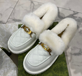 Лоферы. Gucci женский кожа белый 92715-1