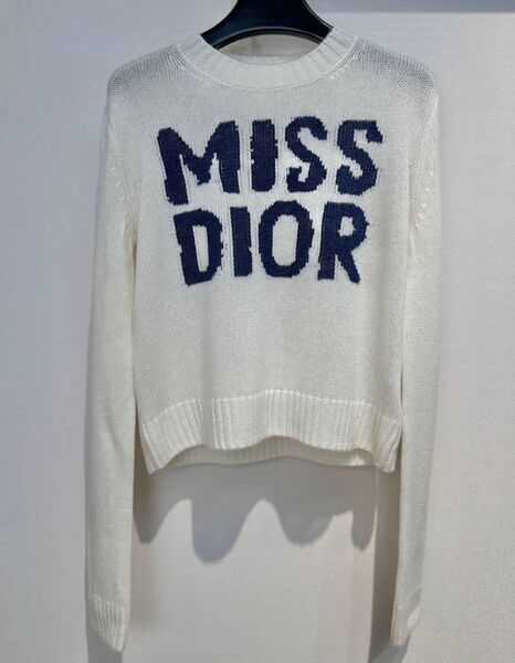 Свитер Christian Dior женский вязаная ткань белый 157392