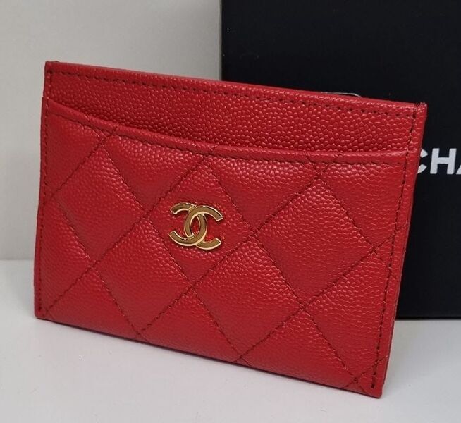 Картхолдер Chanel женский кожа бордовый 149785
