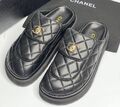 Сабо Chanel женский кожа черный,серебристый 137012