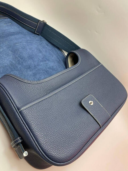 Мужская сумка мессенджер Hermès мужской кожа синий 135367-7