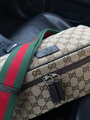 Мужская сумка мессенджер Gucci мужской текстиль бежевый 42771-2