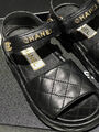 Босоножки Chanel женский кожа черный 146817-2