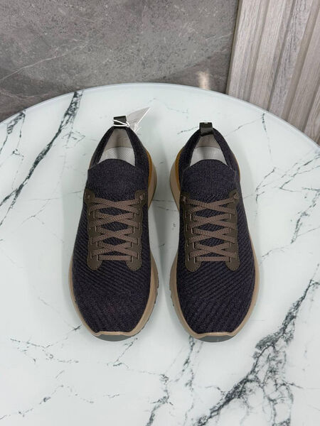 Мужские кроссовки Brunello Cucinelli мужской текстиль графитовый 184955-3