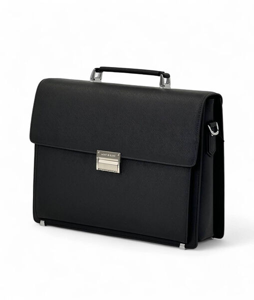 Мужской портфель Montblanc мужской кожа черный 195472-5