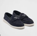 Лоферы Prada женский замша черный 119592