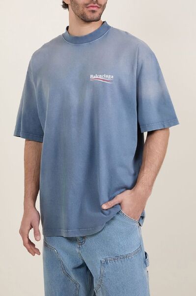 Футболка Balenciaga женский серый -9