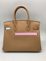 Сумка Hermès Birkin 30 ручная работа женский кожа бежевый 100592-3