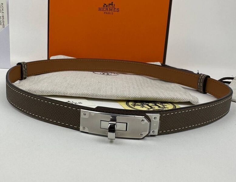 Женский ремень Hermès женский кожа графитовый 119706