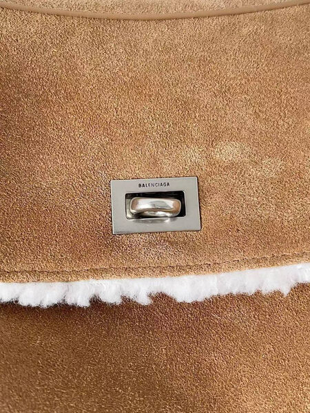 Сумка Balenciaga Rodeo женский замша бежевый 170105-3