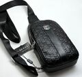Мужская сумка слинг Gucci мужской кожа черный,коричневый 42954