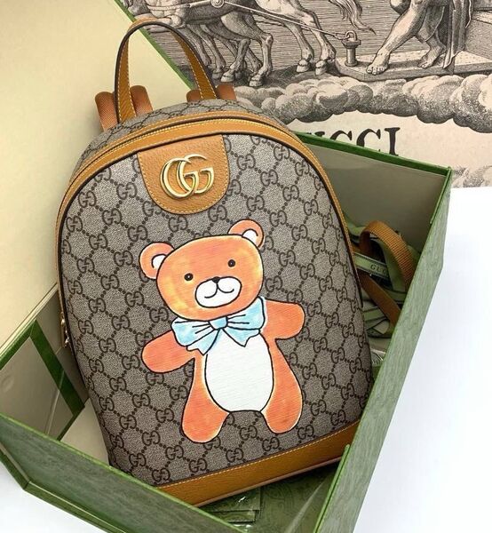 Рюкзак Gucci женский канва графитовый 141877