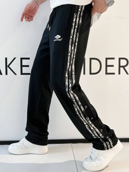 Мужские брюки Balenciaga мужской черный w3034797-1-6