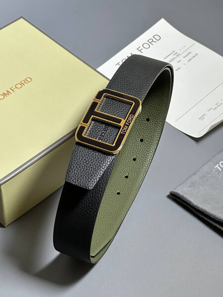 Мужской ремень двухсторонний Tom Ford мужской кожа swift светло-зеленый 152800-4