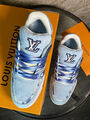 Мужские кроссовки Louis Vuitton мужской текстиль бирюзовый 160586-2