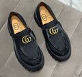 Лоферы Gucci женский текстиль черный 109732-1