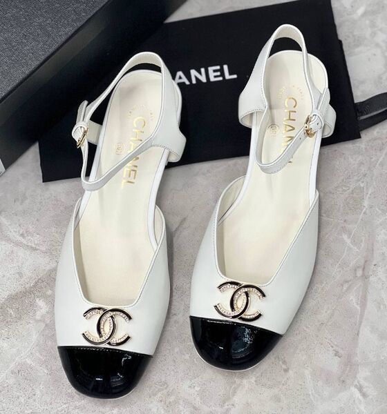Туфли Chanel женский кожа белый 189380
