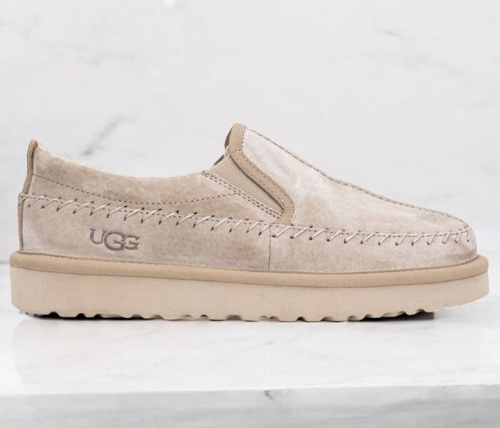 Угги Ugg Stitch Slip женский замша бежевый 163953