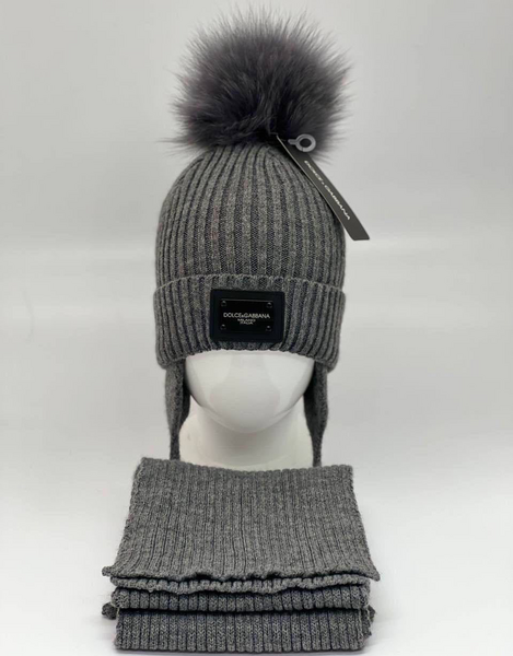 Детский комплект Dolce & Gabbana шерсть графитовый 94072