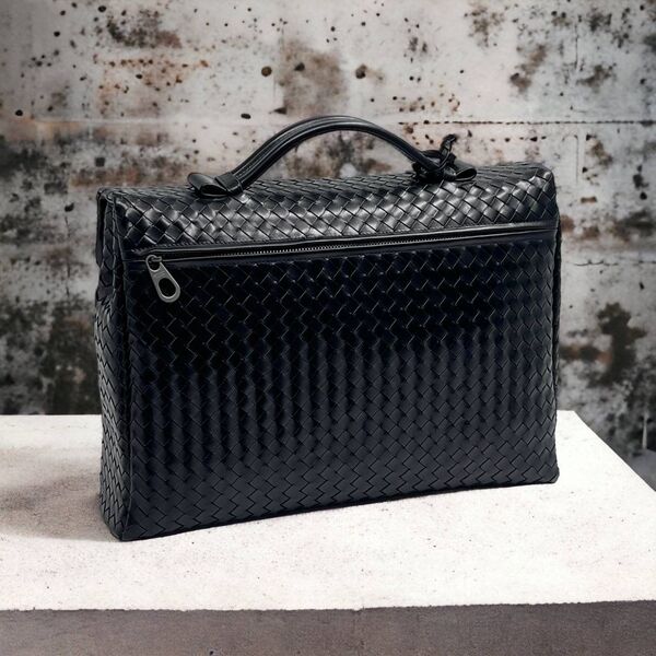 Мужской портфель Bottega Veneta мужской кожа черный 62002-6