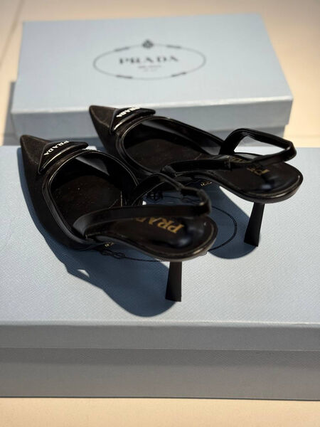 Туфли Prada женский сетка черный 187320-6