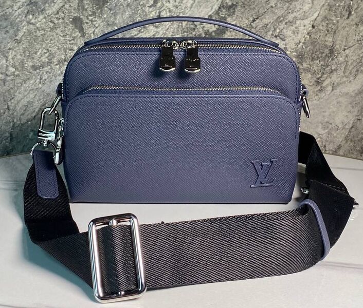 Мужская сумка мессенджер Louis Vuitton мужской кожа синий 173932