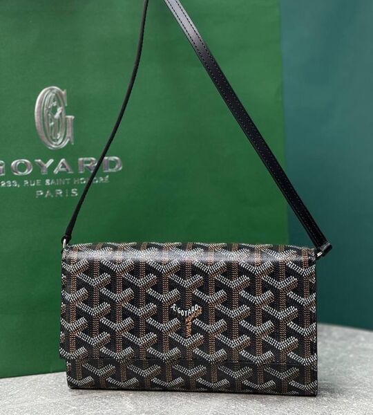 Сумка Goyard женский кожа черный 187401