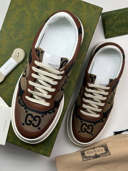 Мужские кеды Gucci мужской кожа 151909-6
