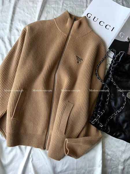 Кофта Prada женский вязаная ткань бежевый 133077-3