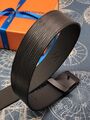 Ремень Louis Vuitton мужской кожа черный 63606-2