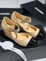 Туфли Chanel женский кожа бежевый 149129-2