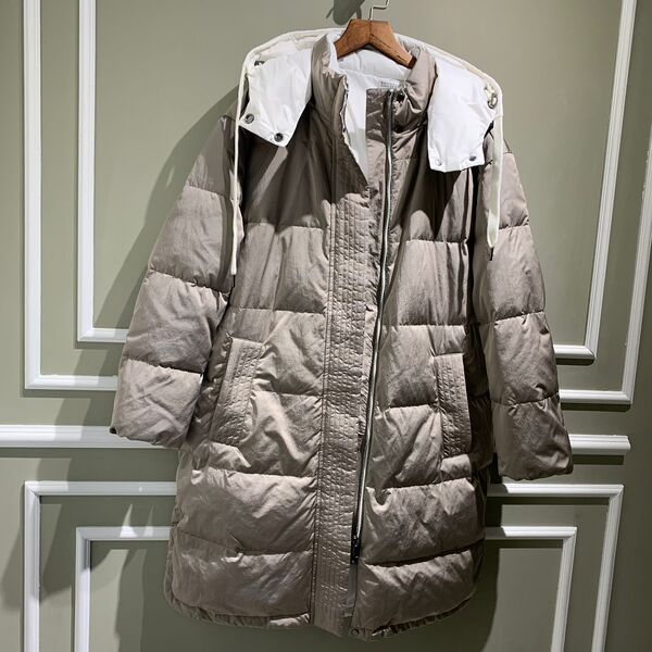 Пуховик Brunello Cucinelli женский графитовый 62292-11